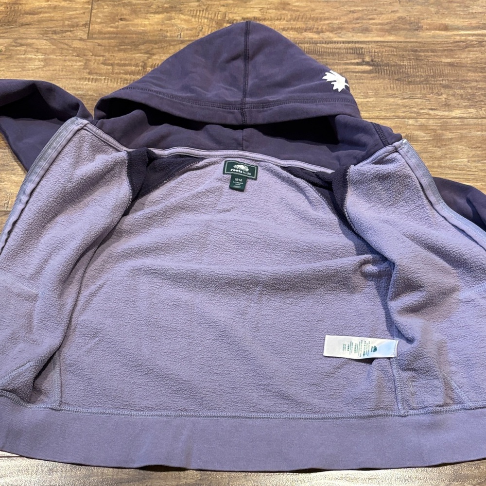 Roots Kids Two-Tone Purple full zip Hoodie - Picture 11 of 13